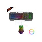 HEJARON LOBO Rainbow Oyuncu Klavye Mouse Seti Usb Girişli Kablolu 2İN1 Gaming Set