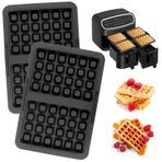 Hejo Airfryer için 2 adet silikon waffle kalıbı, istiflenebilir sıcak hava fritözü aksesuarı, waffle, dayanıklı waffle silikon kalıp, Airfryer, Ninja AF400EU AF451EU SL400EU için silikon waffle