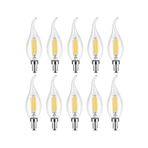 Heka 10'lu Filament Rustik Led Ampul Kıvrık Uç 8 Watt 3000k E14 Gün Işığı Erd-36x10