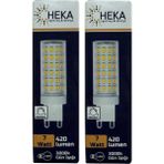 Heka (2 Adet) 7W (49W) 3000K (Gün Işığı) G9 Duylu Dim Edilebilir LED Kapsül Ampul - Sarı
