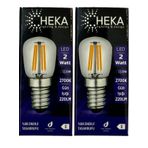 Heka 2W (22W) 2700K (Sarı Işık) E14 Duylu Led Rustik Ampul (2 Adet)