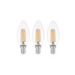 Heka 3'lü Rustik Led Ampul 8 Watt 3000k E14 Buji Led (gün Işığı) Erd-35x3