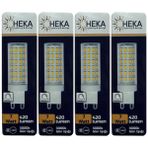 Heka (4 Adet) 7W (49W) 3000K (Gün Işığı) G9 Duylu Dim Edilebilir LED Kapsül Ampul - Sarı