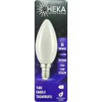 Heka 6W (51W) 3000K (Günışığı) E14 Duylu (Ince Duy) Soft Mum Ampul - Gün Işığı