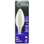 Heka 6W (51W) 3000K (Günışığı) E14 Duylu (İnce Duy) Soft Mum Ampul