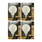 Heka 9W (67W) 3000K Sarı Işık E27 Duylu Led Glop G125 Ampul, 4 Adet