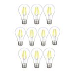 Heka A60 6 Watt 10 Adet E27 Şeffaf Cam Sarı Işık (3000k) Led Fılament Rustik Ampul