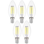 Heka Dekoratif Mum Led Avize Ampulü Rustik E14 6w 6500k Beyaz Işık 5'li Erd-93