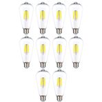 Heka Dekoratif Rustik Led Armut Ampul E27 ST64 6W 6500K Beyaz Işık ERD-209