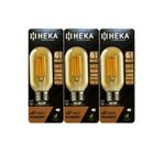 Heka LED Ampul, 6W (48W Eşdeğeri), 2500K Gün Işığı, E27 Duy, Şeffaf, 3 Adet