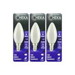 Heka LED Ampul, 6W (51W), 3000K, E14 Duylu, Soft Mum, 3 Adet