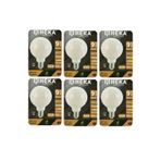 Heka LED Ampul, 9W (67W), 3000K Sarı Işık, E27 Duy, G125 Glop, 6 Adet