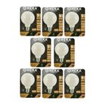 Heka LED Ampul, 9W (67W), 3000K Sarı Işık, E27 Duy, G125 Glop, 8 Adet