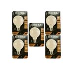 Heka LED Ampul, 9W (67W), 3000K Sarı Işık, E27 Duy, G95 Glop, 5 Adet