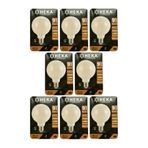 Heka LED Ampul, 9W (67W), 3000K Sarı Işık, E27 Duy, G95 Glop, 8 Adet