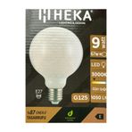 Heka LED Ampul, 9W (67W Eşdeğeri), 3000K Sarı Işık, E27 Duy, G125 Glop