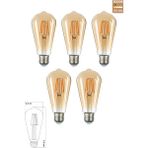 Heka LED E27 ST64 Ampul 6W 2500K (Gün Işığı) Erd-81 - 5'li