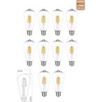 Heka LED E27 ST64 Ampul 6W 2700K Gün Işığı Erd-85 - 10'lu