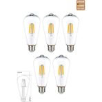 Heka LED E27 ST64 Ampul 6W 2700K Gün Işığı Erd-85 - 5'li