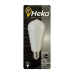 Heka LED ST64 Filament Ampul, 6W (46W), E27 Duylu, 3000K Sarı Işık