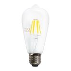 Heka St64 Şeffaf 6W E27 2700K Gün Işığı Led Ampul