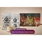 Hekim Efendi Dibek Kahvesi ( Kakuleli+Menengiç+Damla Sakızlı ) + Salep ( Sahlep )+ Sıcak Çikolata - 1 kg