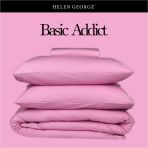 Helen George HBSC05 Basic Pembe Çift Kişilik Nevresim Takımı
