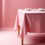 Helen George Klasik Kare Masa Örtüsü 160x160 Cm Pembe