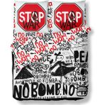 Helen George Stop War Çift Kişilik Nevresim Takımı - 200 x 220 cm - Siyah