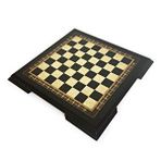 Helena Wood Art Flat Ayaklı Ahşap Satranç Tablası Küçük Siyah 35x35cm