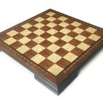 Helena Wood Art Kızıl El Yapımı Ahşap Satranç Tablası