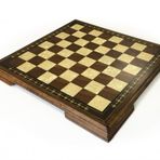 Helena Wood Art Masif Ceviz Sedefli Satranç Tablası 42 cm