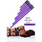 Heleni Ayarlanabilir 7’li Fantazi Bağlama Seti – Bdsm Oyunları ve Yatak Odası Esaret Aksesuarı - Mor