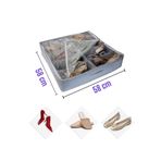 Helen's Home 10 Bölmeli Ayakkabı Saklama Çantası Düzenleyici Hurç Gri Çizgili