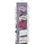 Helen's Home 10 Cepli Dolap Içi Ayakkabı ve Çanta Düzenleyici Geniş Hacimli Şeffaf Pencereli Organizer 125CMX37CM - Gri - 125 x 37 cm