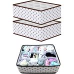 Helen's Home 2'li Kutu Seti Çocuk Odası Dolap Çekmece Içi Çamaşır Çorap Düzenleyici Petek Akordiyon Organizer - 30x25x11