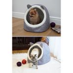Helen's Home Keçe Kedi ve Köpek Evi Yumuşak Pet Yatağı Kulübe Konforlu Kedi Köpek Yatağı