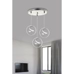 Helezon Modern Sarkıt 3'lü LED Avize - 1 - Krom