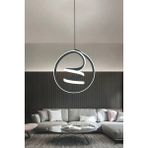 Helezon Modern Tekli Sarkıt LED Avize Antre - 2 - Siyah
