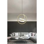 Helezon Modern Tekli Sarkıt LED Avize Antre - 3 - Krom
