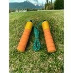 Helia Studio Turuncu Yeşil Çocuklara Özel Ayarlanabilir Evde Bahçede Atlamalık - Çocuk Oyun Atlama Ipi - Spor Ip - 210 cm Ip + 30 cm Sap