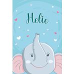 Helie: Cahier personnalisé avec prénom Helie | Cadeau d'anniversaire pour enfant, garçon, frère, copain ... | Petit éléphant | 110 pages lignée, Petit Format 6x9 pouces (15,24 x 22,86 cm)