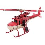 Helikopter Metal Vintage Dekoratif Masaüstü Biblo Hediyelik