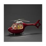 Helikopter Tasarımlı Işıklı Müzikli Kar Küresi