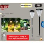 Helıos 10W 3renk (BEYAZ+4000K+GÜNIŞIĞI) Kazıklı Solar Bahçe Armatür
