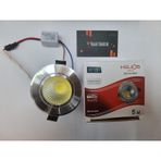 Helios 5 Watt Krom Kasa Beyaz Işık Trafolu Soğutmalı Cob Led Spot Saten - Krom