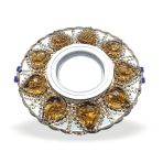 Helios 95-1019 İpek Altın-Şeffaf Cam Spot Kasa