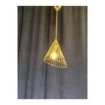 Helios Çin Şapkası Gold Sarkıt Armatür, E27, 29 cm Yükseklik, 26 cm Çap
