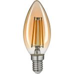 Helios Dekoratif Rustik Mum Ampul E14 Amber 4W - Sarı