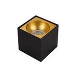 Helios Dekoratif Sıva Üstü Kare Siyah Gold Armatür